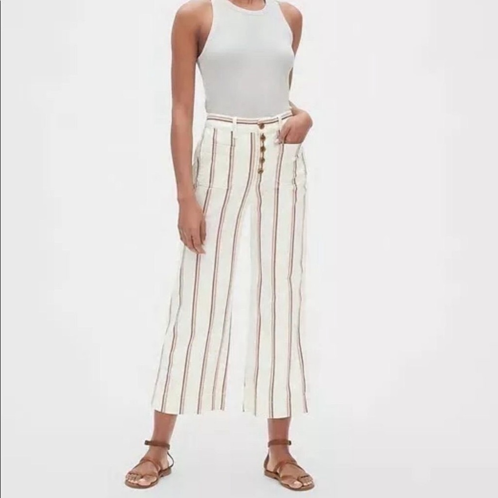 GAP High Rise Wide-Leg Cropped Pants